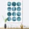 Designart - Aquamarine Circles Blue Geometric Elements - Modern Canvas Wall Art Print